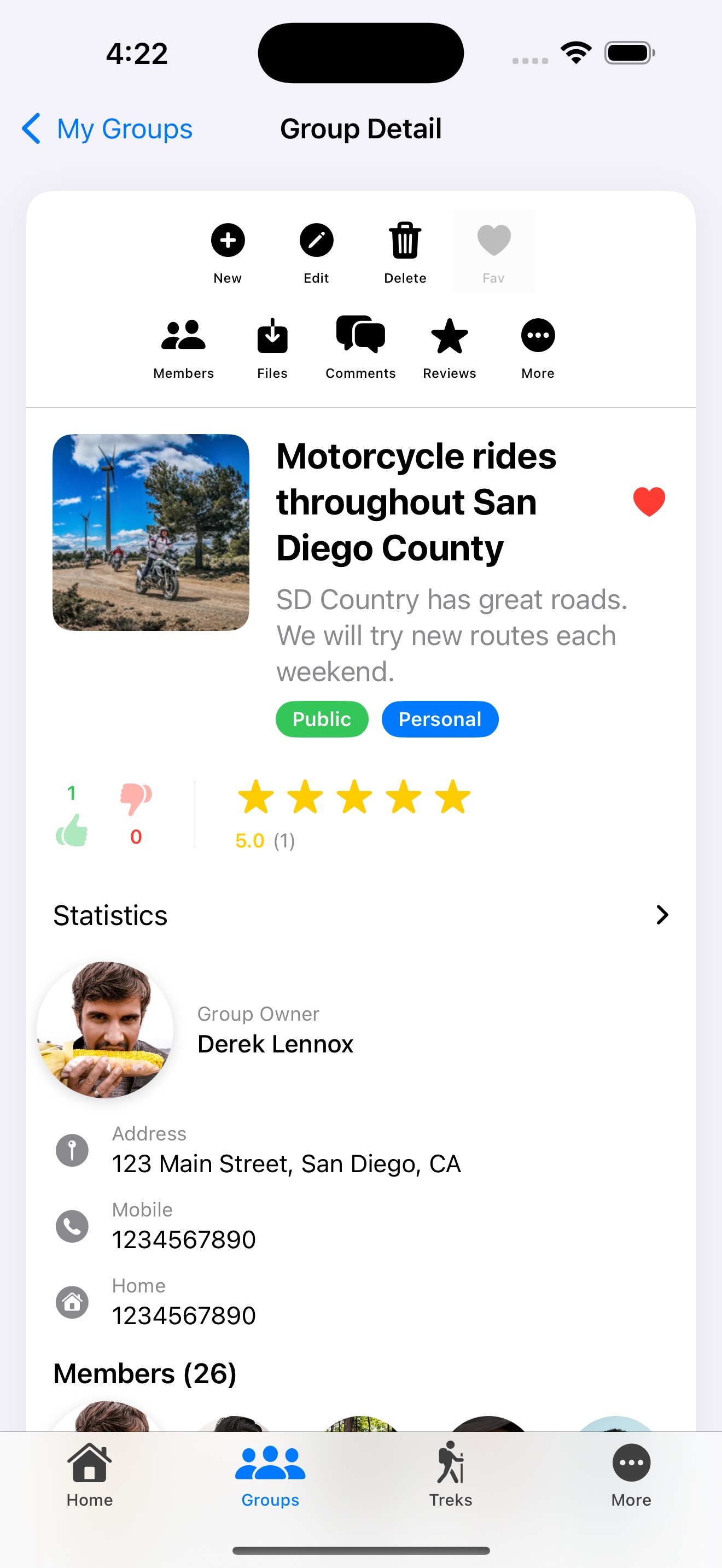 pTreks Groups